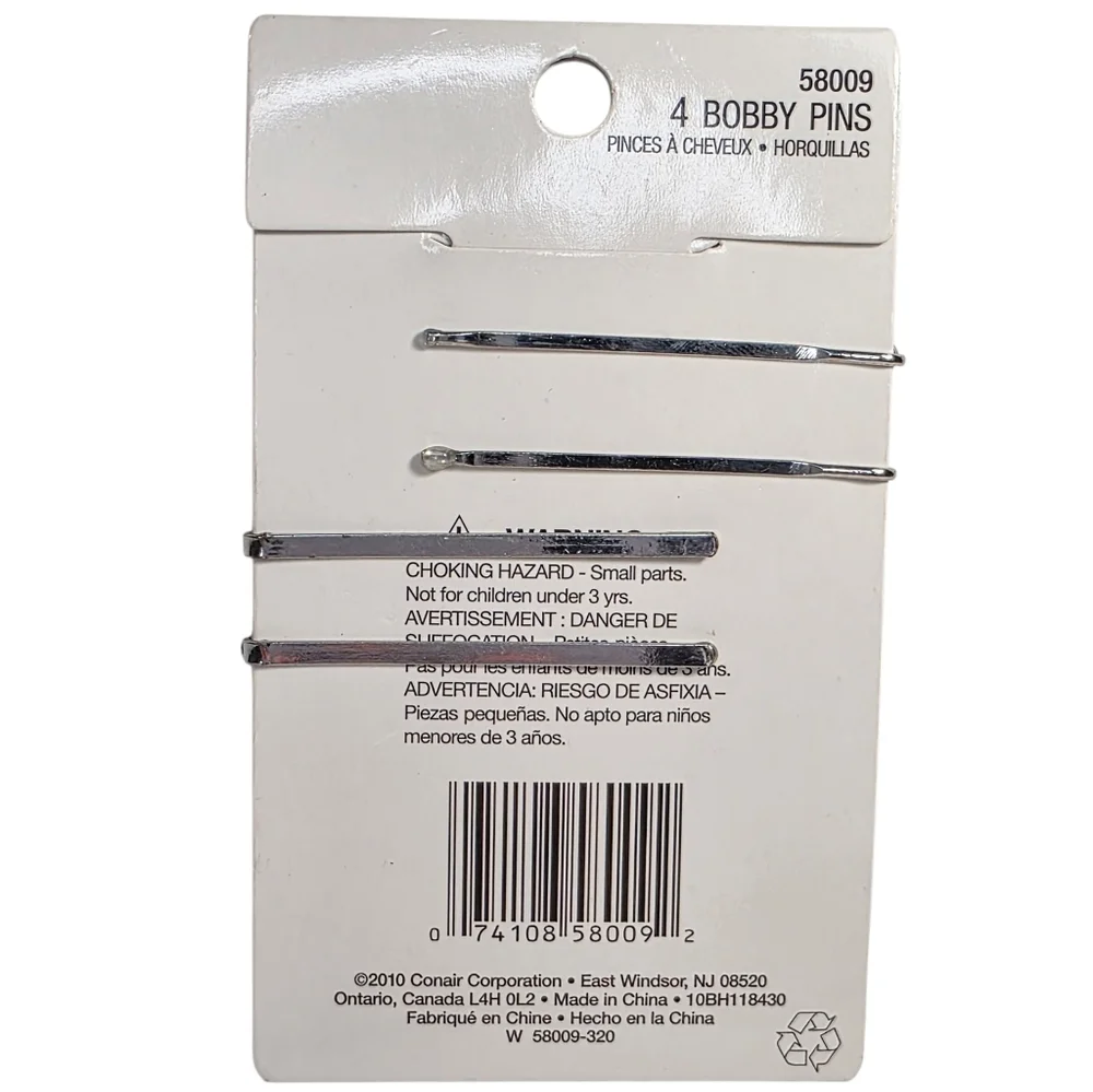 Conair Sophisticates Haircare Silver & Pearl Embellished Hair Styling Bobby Pins